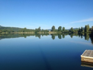 "Be still and know that I am God." Coeur d Alene River at Cataldo