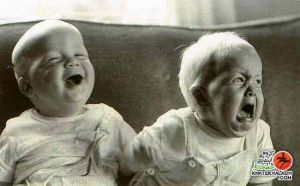 Two Babies-laughing-crying